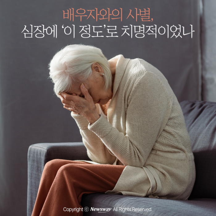 배우자와의 사별, 심장에 '이 정도'로 치명적이었나 기사의 사진