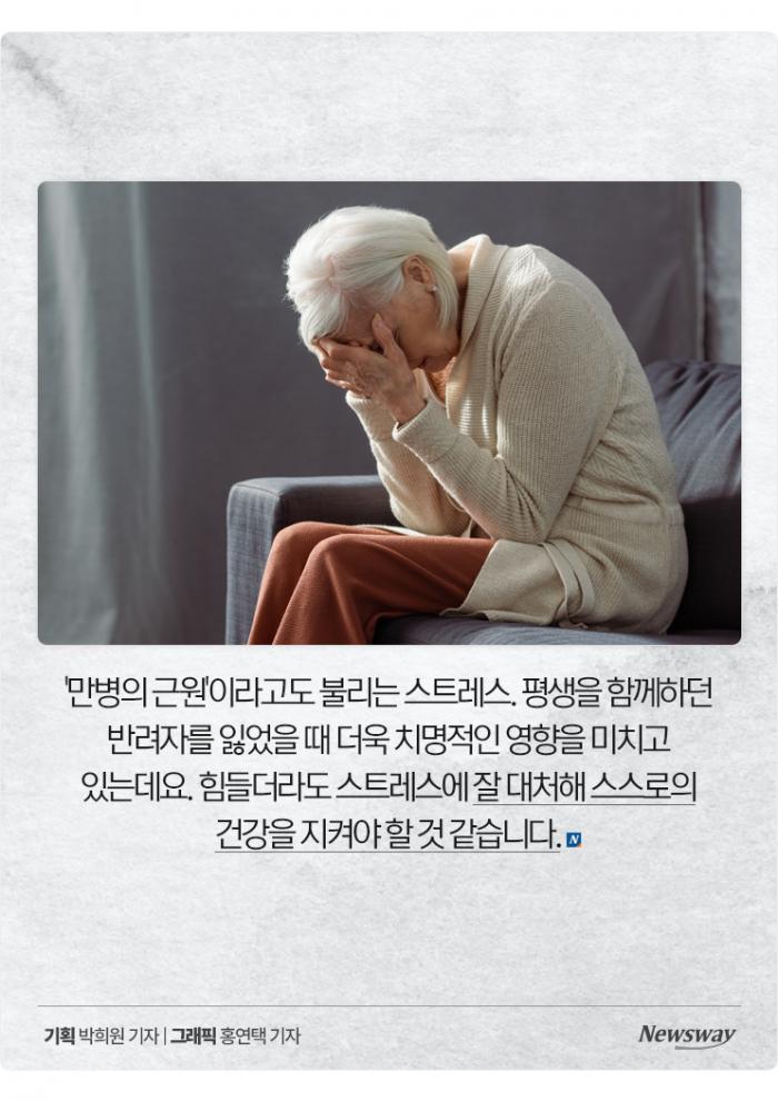 배우자와의 사별, 심장에 '이 정도'로 치명적이었나 기사의 사진