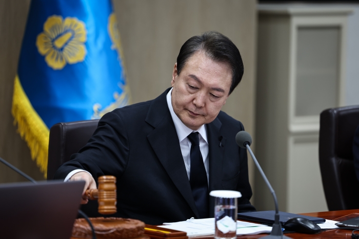 국무회의 주재한 윤 대통령. 사진=대통령실 제공.