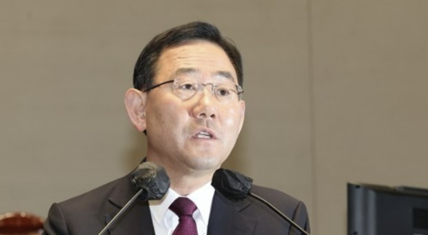 주호영 국민의힘 원내대표가 23일 국회에서 열린 의원총회에서 발언하고 있다. 사진/ 연합뉴스