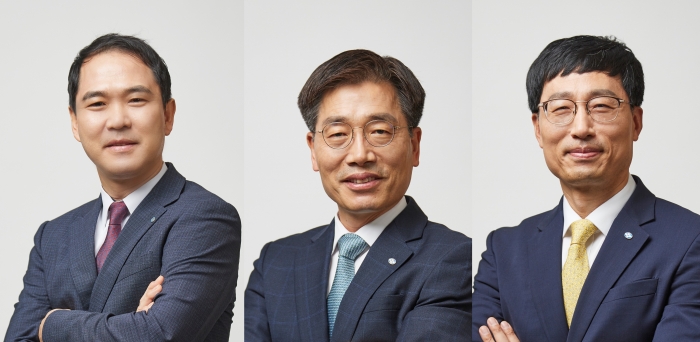 (사진 왼쪽부터)신학기 경영전략그룹 수석부행장, 송재영 디지털개인그룹 부행장, 정철균 기업그룹 부행장./사진=Sh수협은행 제공