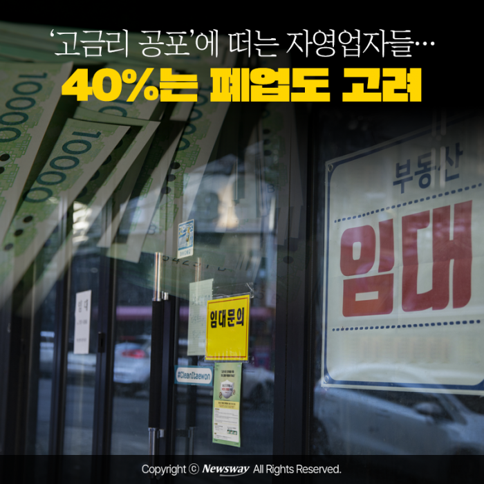 '고금리 공포'에 떠는 자영업자들···40%는 폐업도 고려 기사의 사진