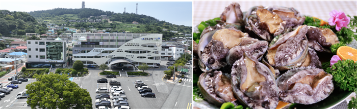 (좌)완도군청 (우)고향사랑기부제 답례품 활 전복