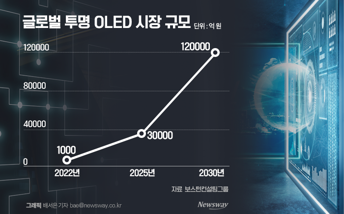 "12조원 급성장"···LG디스플레이, 투명 OLED 상용화 속도 기사의 사진