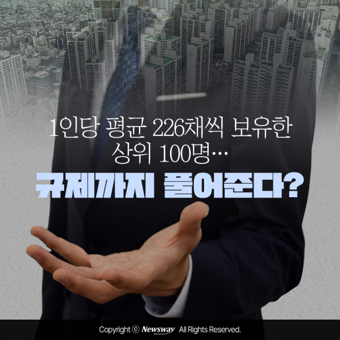 1인당 평균 226채씩 보유한 상위 100명···규제까지 풀어준다? 기사의 사진