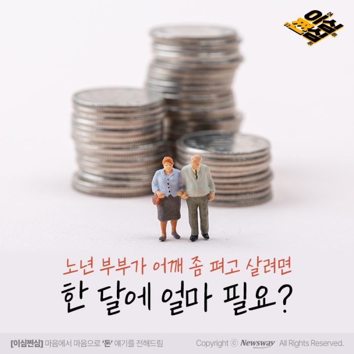 노년 부부가 어깨 좀 펴고 살려면 한 달에 얼마 필요? 기사의 사진