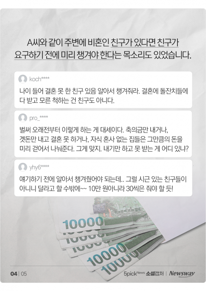 비혼 친구의 '축의금' 청구, 이제는 대세? 기사의 사진