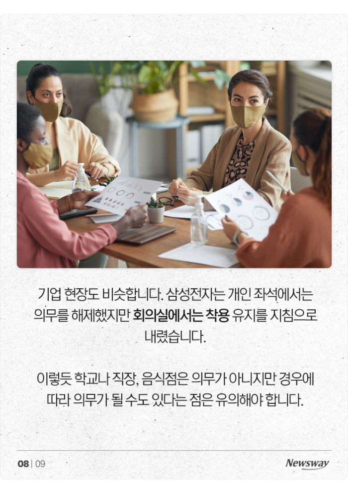 마스크, 엘리베이터에서 벗어도 되나요? 기사의 사진