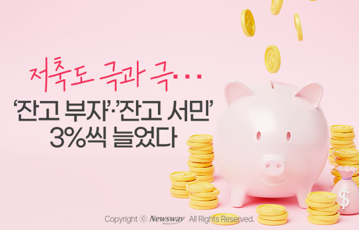 저축도 극과 극···'잔고 부자'·'잔고 서민' 3%씩 늘었다 기사의 사진