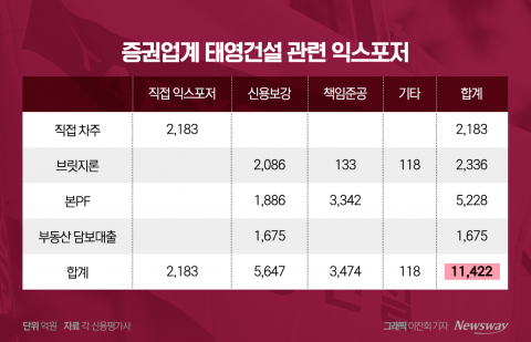 "태영건설 PF익스포저 1.1조"···단기자금시장 경색에 떨고 있는 증권가