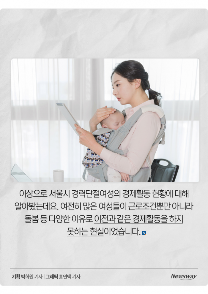 "일하고 싶었는데"···경단녀 절반은 2년 만에 '또' 경단 기사의 사진