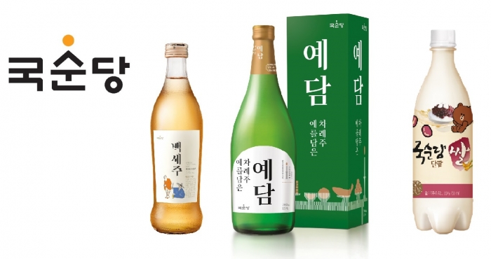 국순당 백세주, 차례주 예담, 국순당 쌀 단팥 이미지. 자료=국순당 제공