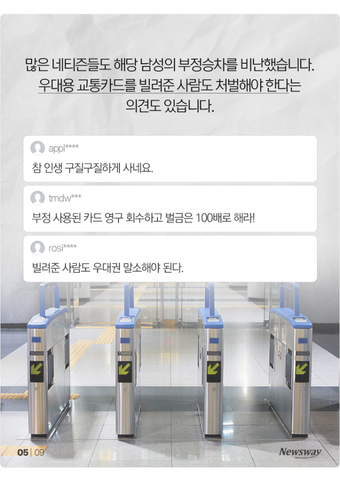 엄마 '지공 카드' 쓰다 딱 걸린 20대男의 최후 기사의 사진