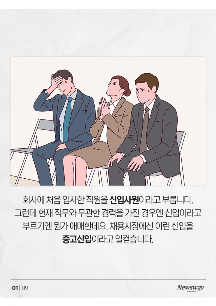 55.4% 직장인이 경력을 포기하고 중고신입이 된 이유 기사의 사진
