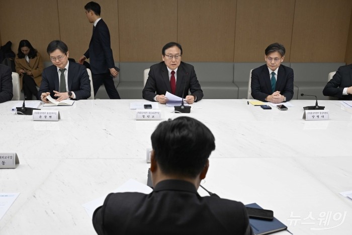 정인교 산업통상자원부 통상교섭본부장이 1일 오후 서울 중구 대한상공회의소에서 열린 통상추진위원회에서 모두발언을 하고 있다. 사진=강민석 기자 kms@newsway.co.kr