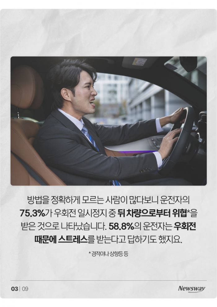 '제대로 아는 운전자 0.3%' 아직도 너무나 어려운 우회전 기사의 사진