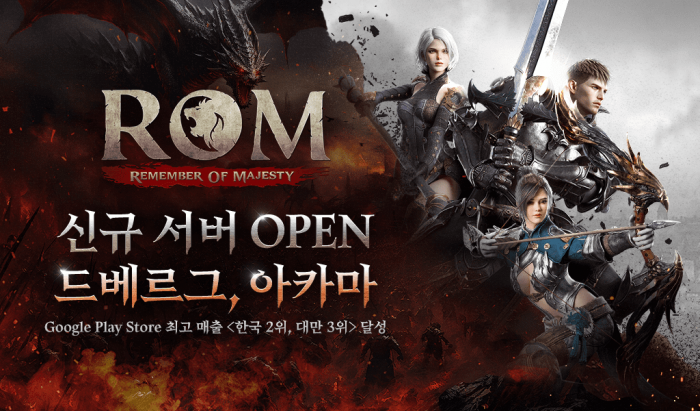 레드랩게임즈는 5일 정통 하드코어 MMORPG 롬의 신규 서버 2개를 증설했다. 사진=레드랩게임즈 제공