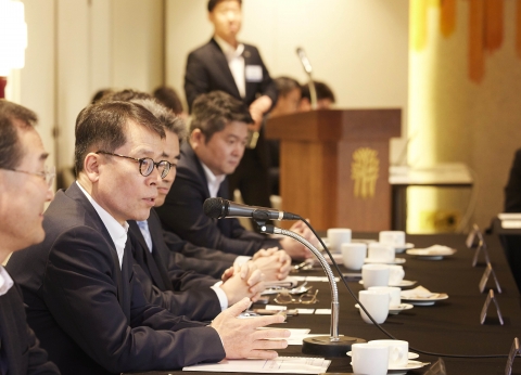 김성태, 애널리스트 간담회···"코리아 디스카운트 해소에 동참"