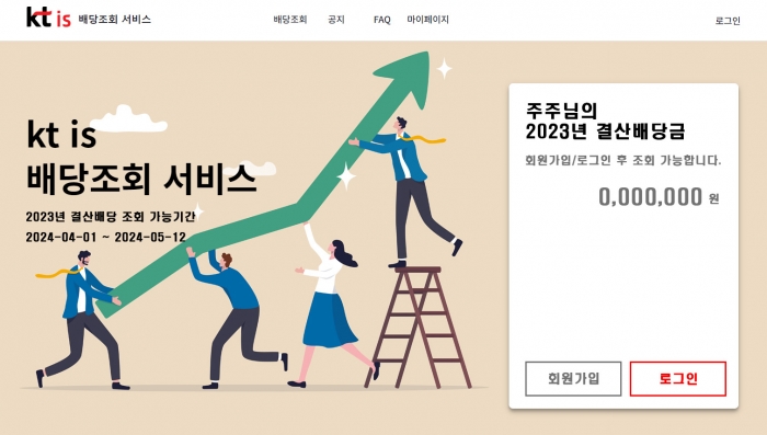 KTis가 ESG 경영 실천의 일환으로 온라인 배당조회 서비스를 도입한다. 사진=KTis 제공