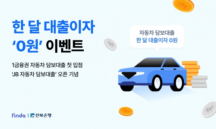 핀다가 전북은행과 손잡고 1금융권 중에서 처음으로 자동차 담보대출 상품을 핀다 앱에 선보인다. 사진=핀다 제공