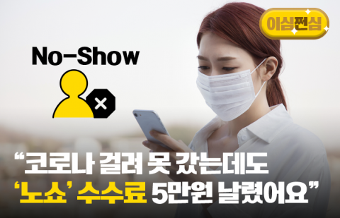 "코로나 걸려 못 갔는데도 '노쇼' 수수료 5만원 날렸어요"