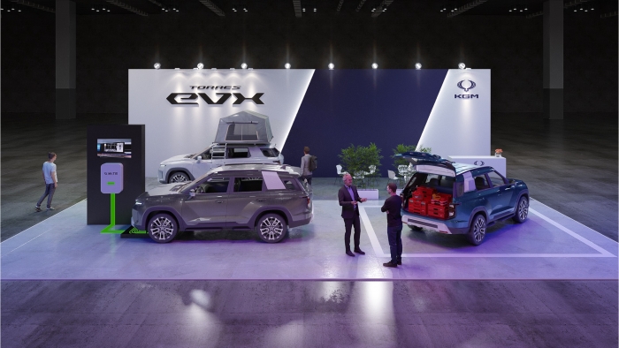 KG모빌리티 EVS37 전시장 조감도. 사진=KG모빌리티 제공