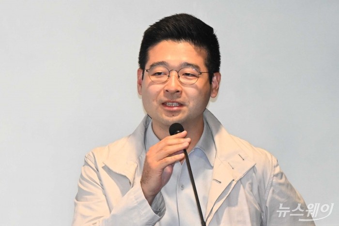 김동호 KCD 대표이사가 25일 오전 서울 중구 11번가 본사에서 열린 제4차 소상공인 우문현답 정책협의회에서 발표를 하고 있다. 사진=강민석 기자 kms@newsway.co.kr