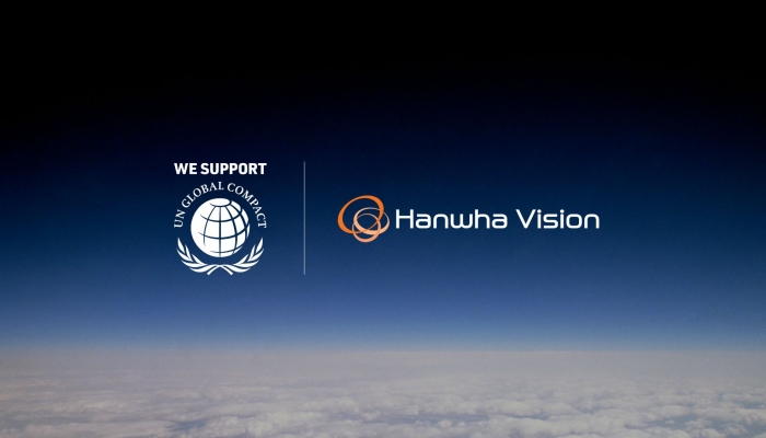 한화비전이 기업의 사회적 책임 실천 국제협약 '유엔글로벌콤팩트(UN Global Compact, UNGC)'에 가입했다. 사진=한화비전 제공