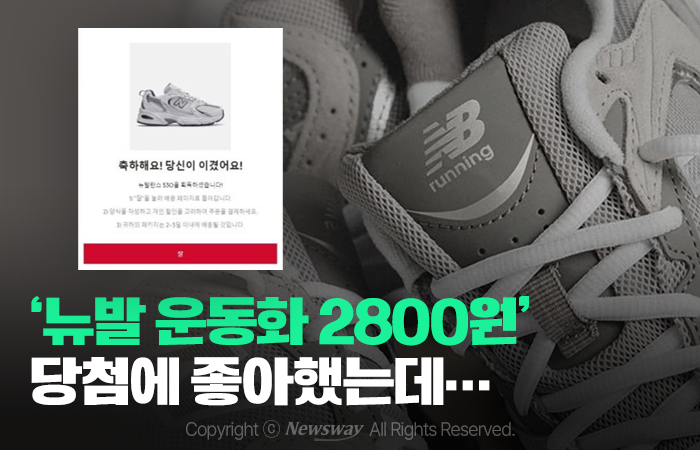 '뉴발 운동화 2800원' 당첨에 좋아했는데··· 기사의 사진