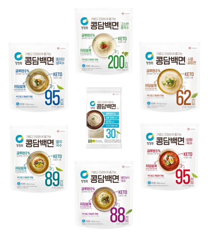 대상 청정원, 콩담백면 6종 및 사리면. 사진=대상 제공