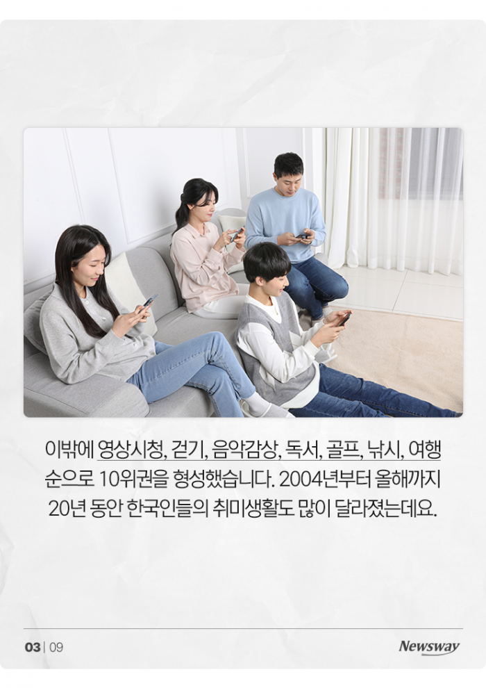 한국인들의 취미, 20년 전엔 등산이 1위···지금은? 기사의 사진