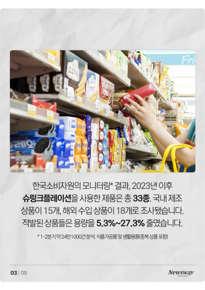 가격 놔두고 양 줄이면 모를 줄 알았나요? 기사의 사진