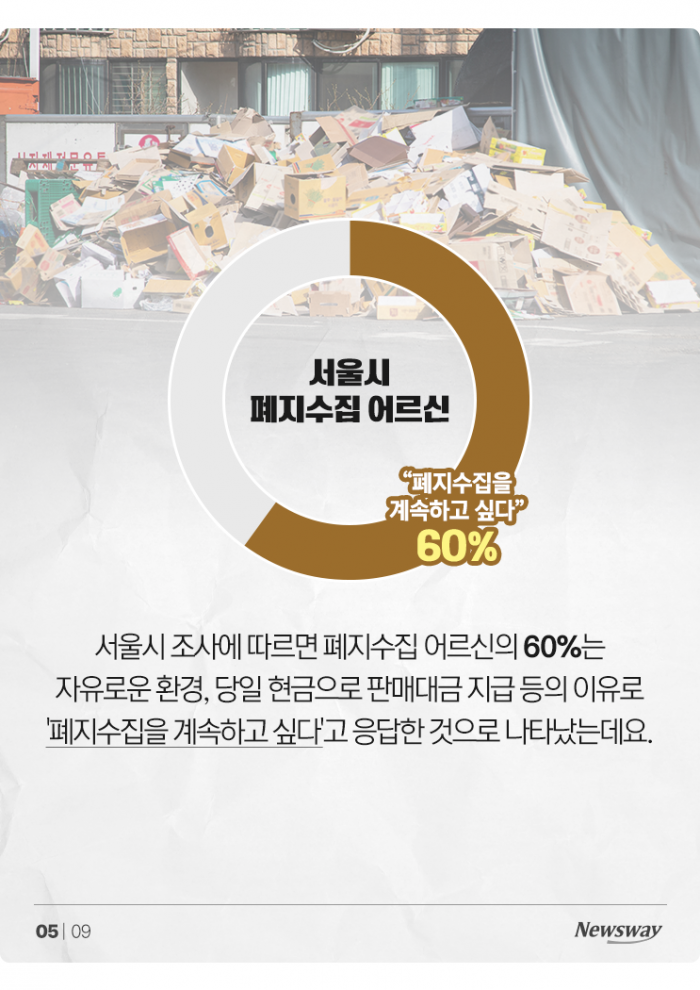 "손수레 노인 사라지나?" 폐지 어르신 지원 나선 서울시 기사의 사진