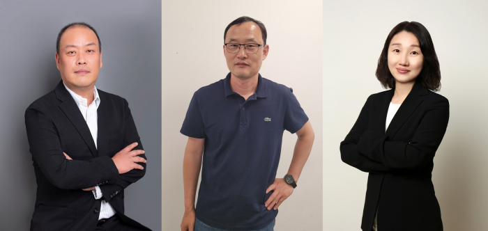 왼쪽부터 최원역 CISO 상무, 지두현 SW개발센터장 상무, 심민정 법무실장 상무. 사진=현대오토에버 제공