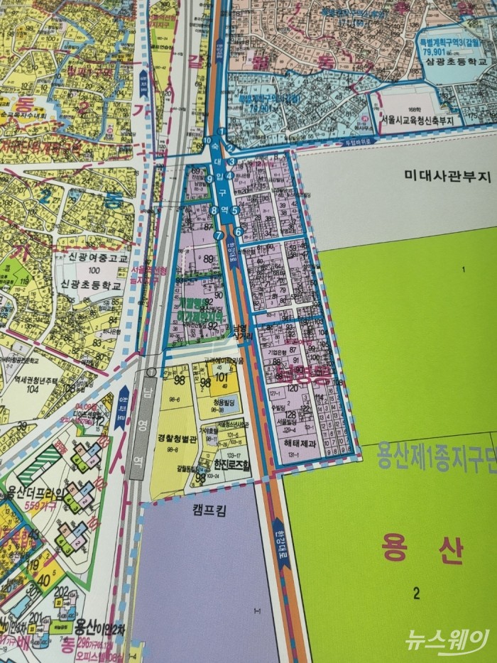남영동 업무지구 2구역 일대. 사진= 주현철 기자