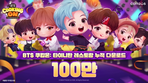 컴투스, 'BTS: 쿠킹온' 글로벌 다운로드 100만 달성