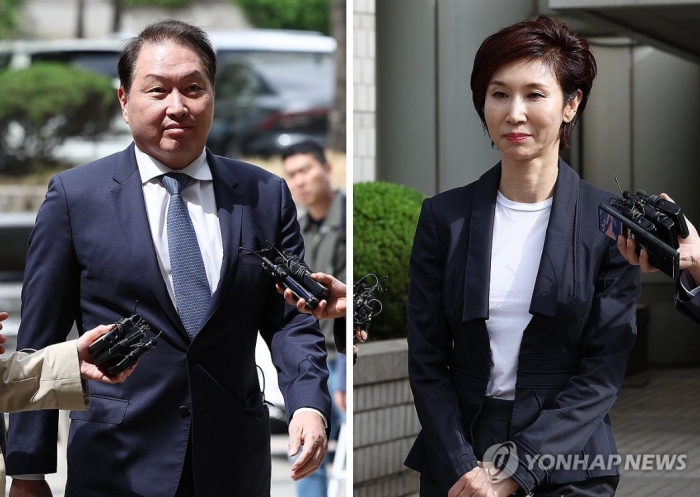 최태원 SK 회장과 노소영 아트센터 나비 관장. 사진=연합뉴스 사진=연합뉴스