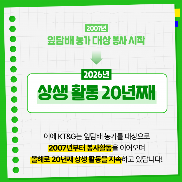 KT&G, 잎담배 농가 모종이식 봉사활동 진행 기사의 사진