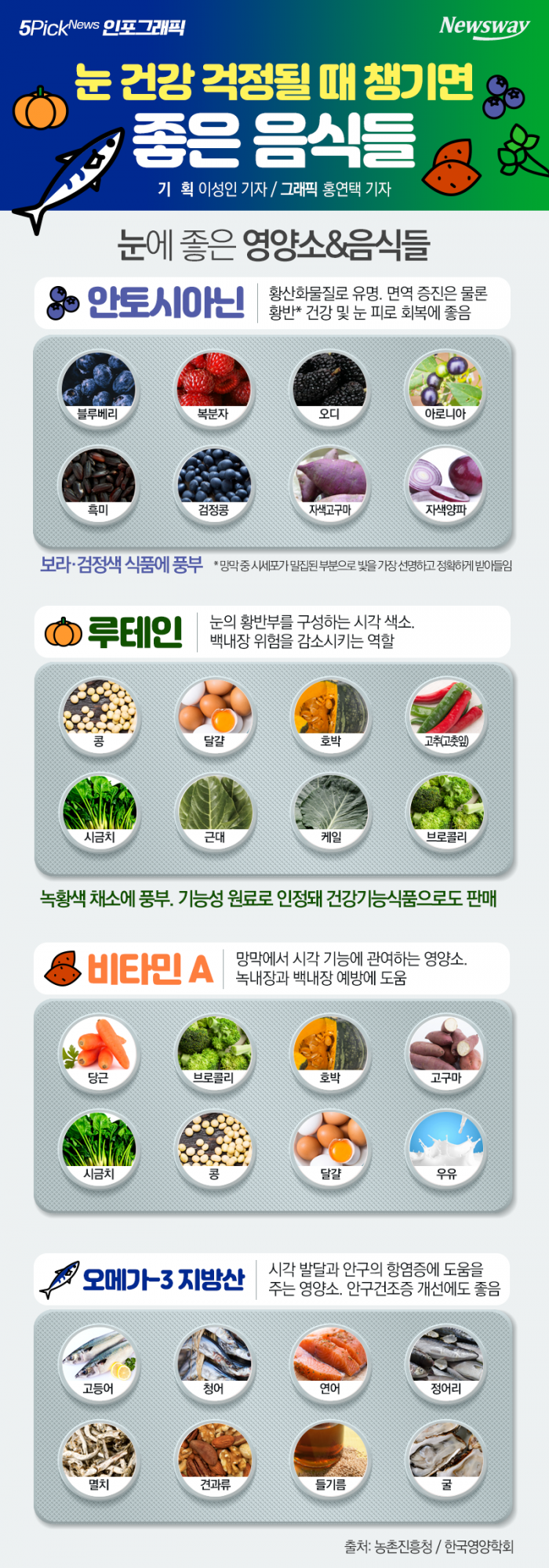 눈 건강 걱정될 때 챙기면 좋은 음식들 기사의 사진