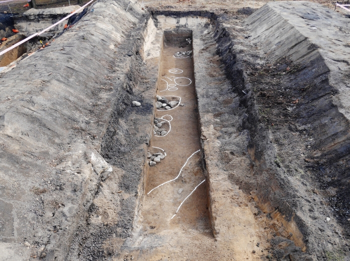 만인공원 부지 시굴조사에서 확인된 건물기초