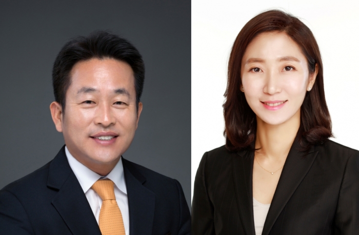 왼쪽부터 하나투어 김진국 대표, 송미선 대표. 사진=하나투어 제공