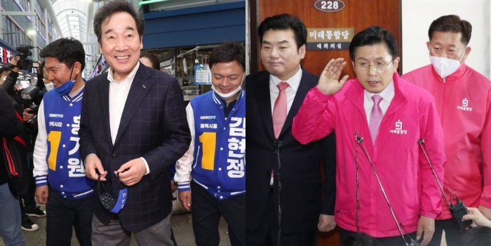 서울 종로에서 맞붙는 이낙연 더불어민주당 후보와 황교안 미래통합당 후보. 사진=연합뉴스 제공