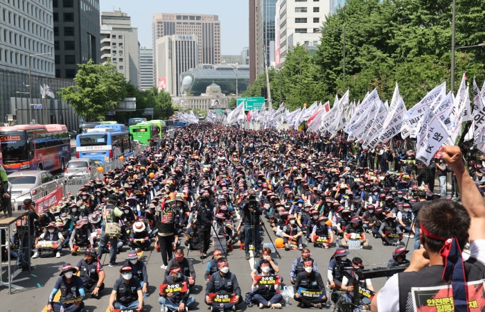 화물연대, 총파업 결의. 사진=연합뉴스 제공