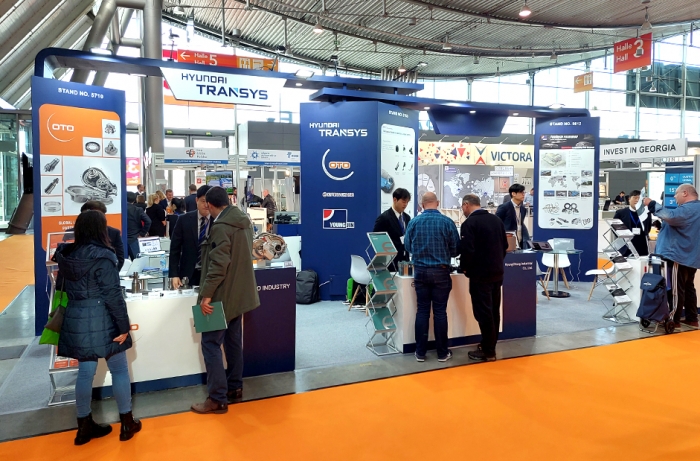 현대트랜시스가 진행한 해외바이어 온라인 화상구매상담회는 대·중소기업·농어업협력재단의 협력사 해외 판로 개척 지원사업인 '대·중소기업 동반진출 지원사업' 정부지원 과제다. 사진=현대트랜시스 제공